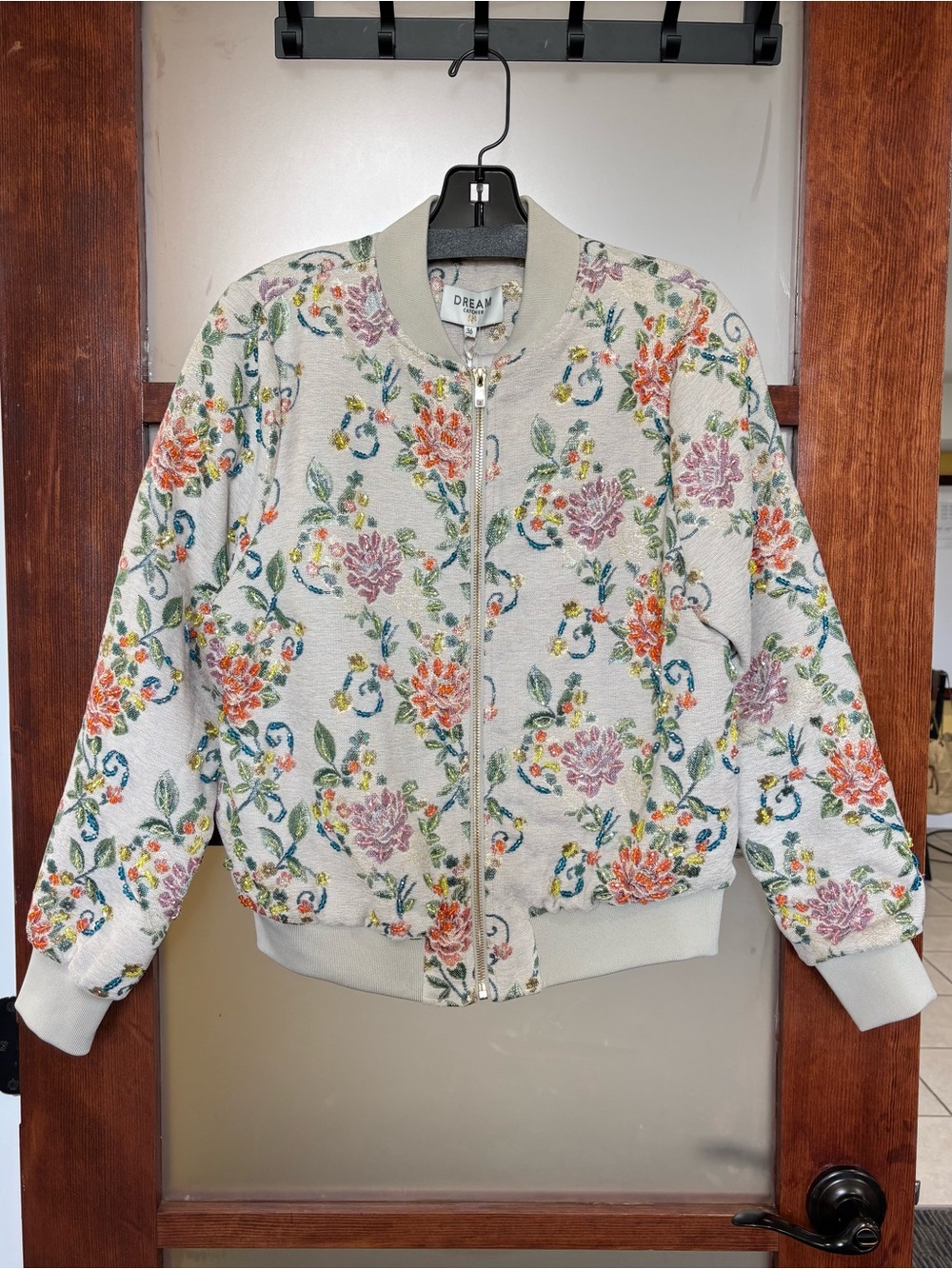 Dream Floral Embroidered Bomber Jacket